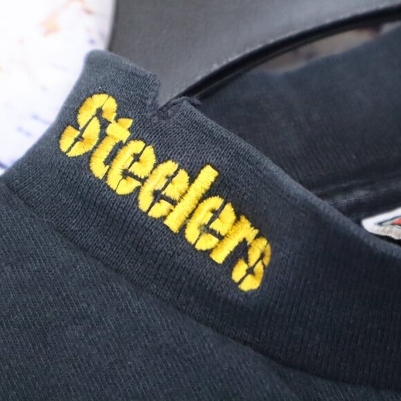 STEELERS MOCK NECK L Nike *FLAWED* Grey Gold NFL Winter Football Pittsburgh - Picture 3 of 11